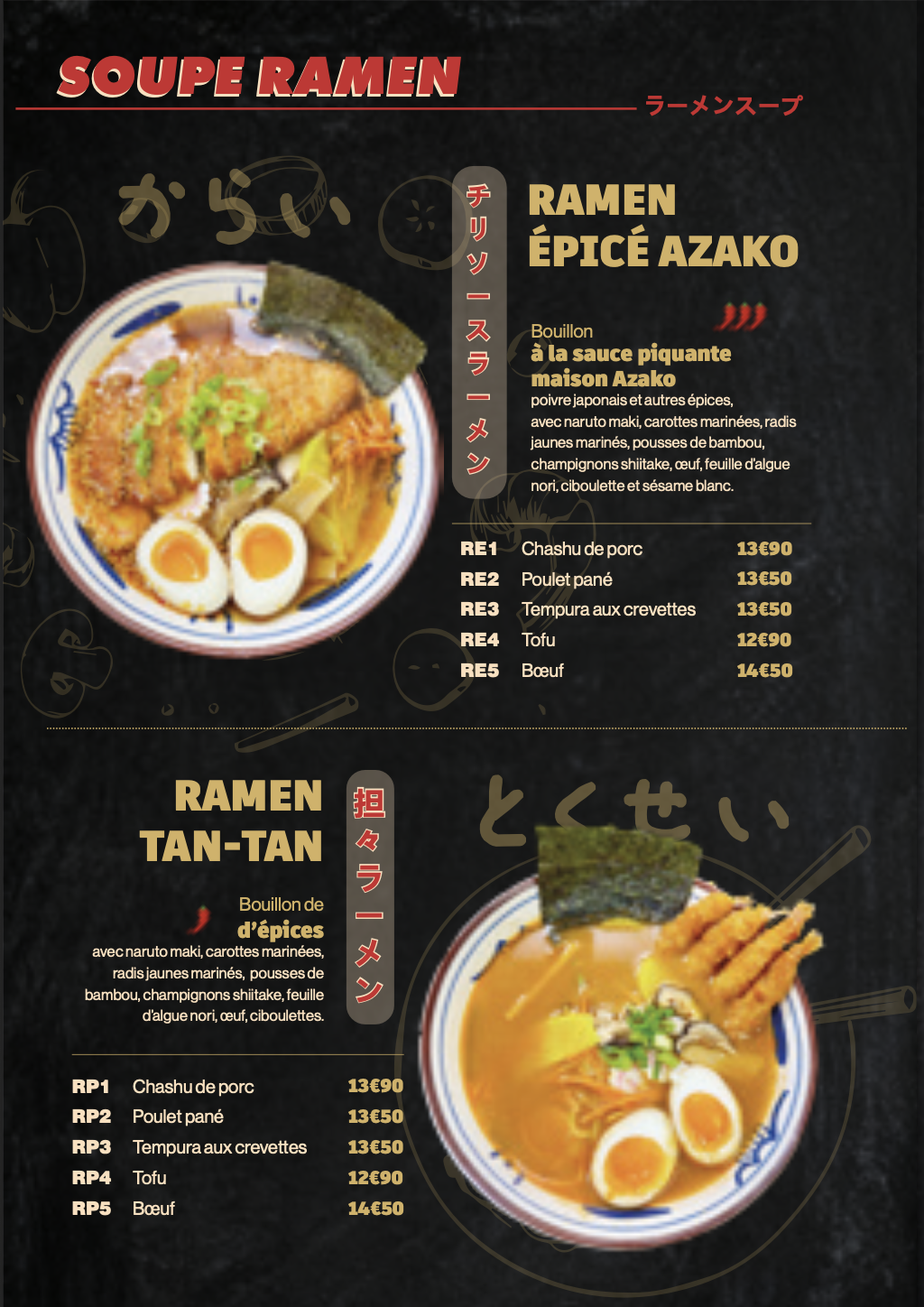 Ramen Épicé et Tan-Tan